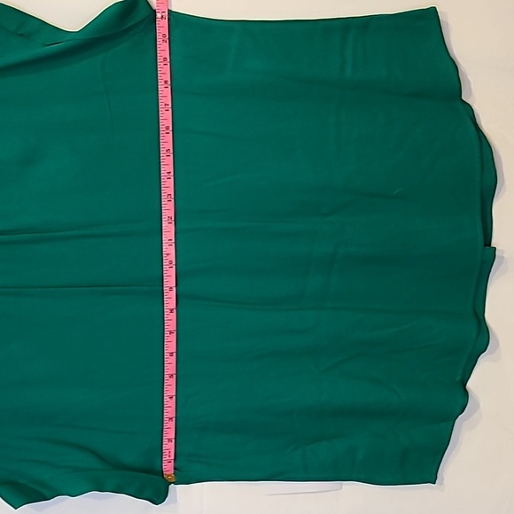 Liz Claiborne Womens V Neck Short Sleeve Blouse Hyper Green Size Large - Picture 11 of 14